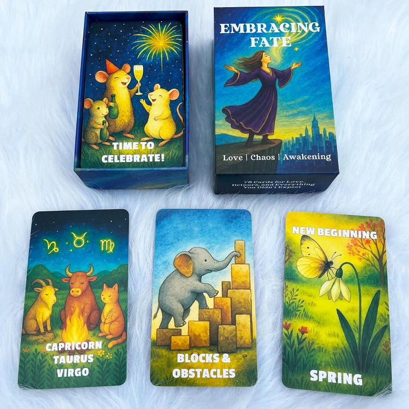 DPEHAKMK Embracing Fate Oracle Deck, Oracle Cards for Beginners, 78 Cards Deck for Love, Healing, Life Path, Spiritual Guidance, Modern Relationship Themes, Intuition, and Soul Messages - Image 3